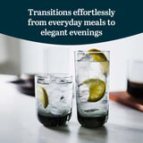 Libbey Ascent Tumbler and Rocks Drinking Glasses Set of 16, Glass Drinking Glasses with Curvature, Versatile Glassware Set for Parties and More