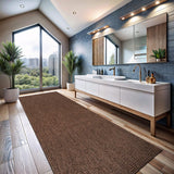 CAMILSON Easy Jute Rug 10x14, Indoor Outdoor Natural Color Fiber Area Rugs for Living Room Patio and Kitchen Rug Herringbone Woven Design Easy-Cleaning Washable Outside Carpet Alfombras 10 x 14