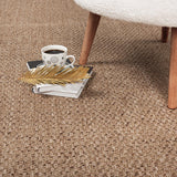 CAMILSON Easy Jute Rug 10x14, Indoor Outdoor Natural Color Fiber Area Rugs for Living Room Patio and Kitchen Rug Herringbone Woven Design Easy-Cleaning Washable Outside Carpet Alfombras 10 x 14