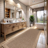 CAMILSON Easy Jute Rug 10x14, Indoor Outdoor Natural Color Fiber Area Rugs for Living Room Patio and Kitchen Rug Herringbone Woven Design Easy-Cleaning Washable Outside Carpet Alfombras 10 x 14