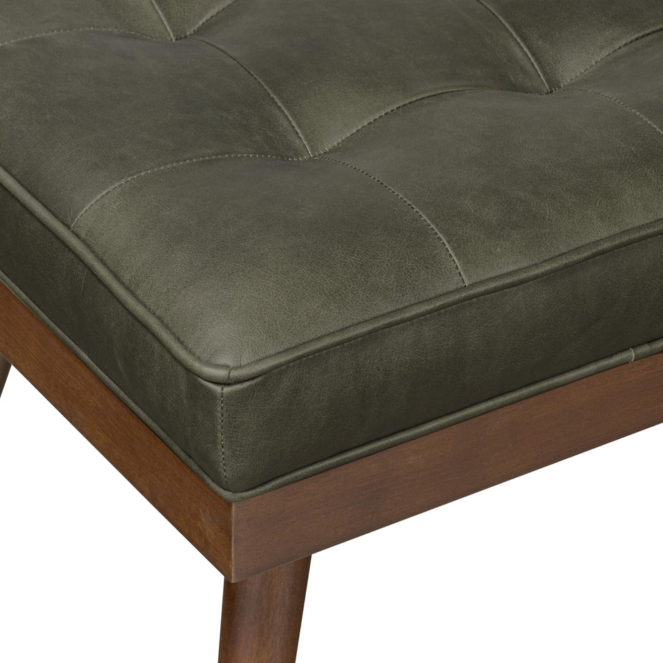 POLY & BARK Napa 72" Apartment Sofa – Italian-Tanned Full-Grain Pure-Aniline or Semi-Aniline Leather, Feather-Down Cushioning, Kiln-Dried Solid Wood Frame, Walnut Legs - Cognac Tan