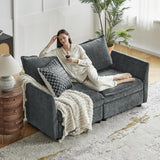 HULALA HOME 127'' Modular Sectional Sofa, Oversized U Shaped Couch with Storage Ottoman, Comfy Chenille Sofa with Deep Seat, 6 Seat Convertible Couches for Living Room, Beige