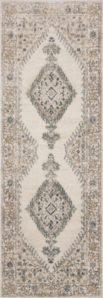 Loloi Teagan Collection TEA-03 Ivory/Sand 9'-9" x 13'-6" Area Rug, Large, Soft Neutral Rug, High-Traffic for Living Room, Bedroom, Home Office, Dining Area