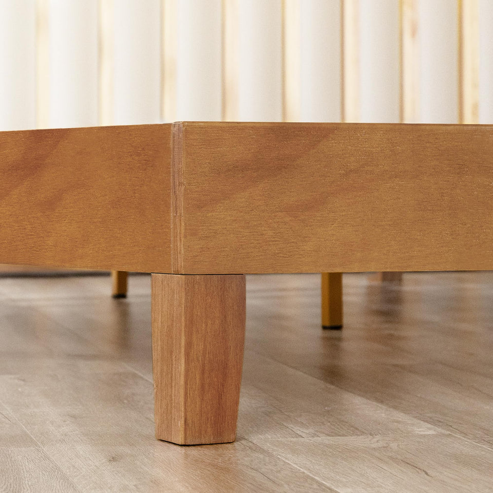 Mellow Naturalista Classic 12-Inch Solid Wood Platform Bed | Wooden Slats, No Box Spring Needed, Easy Assembly | Full, Espresso