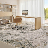 Area Rugs for Living Room: 12x15 Abstract Washable Rug Modern Neutral Large Soft Stain Resistant Non-Slip Backing Machine Table for Bedroom Dining Room Indoor Home Office Carpet - Gold Brown