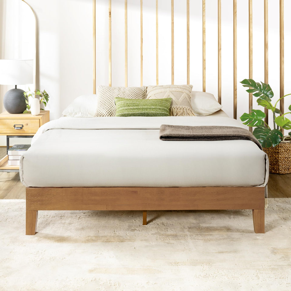 Mellow Naturalista Classic 12-Inch Solid Wood Platform Bed | Wooden Slats, No Box Spring Needed, Easy Assembly | Full, Espresso