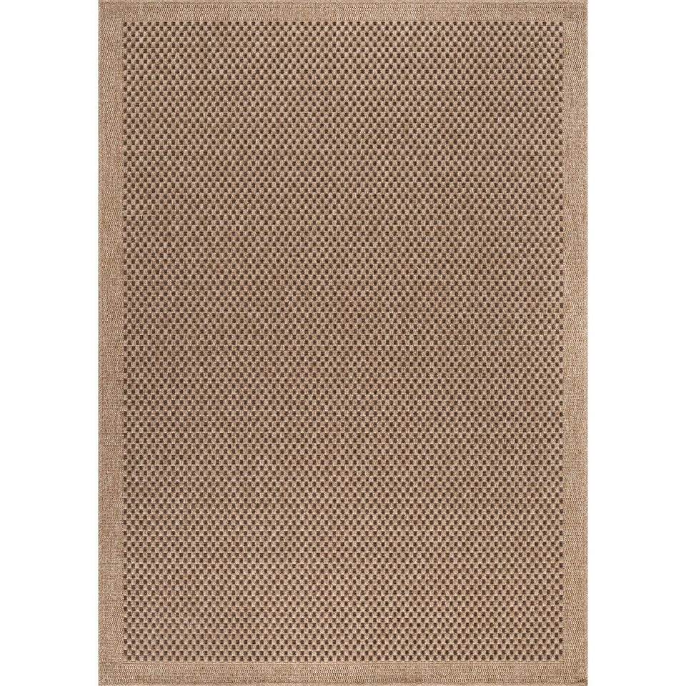 CAMILSON Easy Jute Rug 10x14, Indoor Outdoor Natural Color Fiber Area Rugs for Living Room Patio and Kitchen Rug, Sisal Boho Woven Design, Easy-Cleaning, Washable Outside Carpet Alfombras (10 x 14)