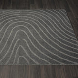 LUXE WEAVERS Modern Geometric Wave Cream 9x12 Area Rug