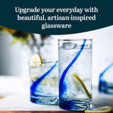 Libbey Ascent Tumbler and Rocks Drinking Glasses Set of 16, Glass Drinking Glasses with Curvature, Versatile Glassware Set for Parties and More