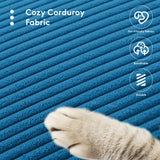 ROWHY 150'' Modular Sectional Sofa Cloud Couch, Corner Sofa Big Comfy Corduroy Oversized L Shaped Couch with 4 Pillows, Chaise, Ottoman, Deep Seat Couches for Living Room Office, Dark Grey