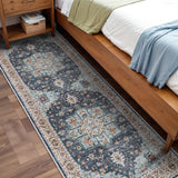 TOPRUUG Washable Oriental Area Rug - 12x15 Rugs for Living Room Soft Carpet for Bedroom Waterproof Floral Distressed Indoor Stain Resistant Non-Shedding Floor Carpets (Green, 12x15)