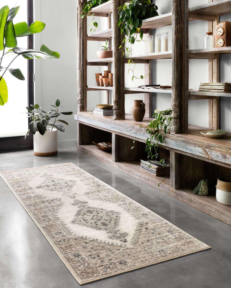 Loloi Teagan Collection TEA-03 Ivory/Sand 9'-9" x 13'-6" Area Rug, Large, Soft Neutral Rug, High-Traffic for Living Room, Bedroom, Home Office, Dining Area