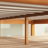 Zinus 12 Inch Solid Wood Platform Bed with Headboard/No Box Spring Needed/Wood Slat Support/Rustic Pine Finish, Queen