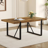 MUUOKY Dining Table Set for 4, Modern 55'' Wood Dinette Table Set for 4 with Fabric Dining Chairs,Table and Chairs Set of 4,Ideal for Kitchen Dining Room