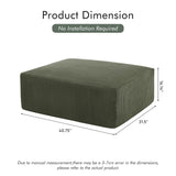 Boneless Sectional Cloud Couch Sofa for Living Room, 112" U-Shaped Modular Modern Lounge Sleeper Black Couches with Chaise, No Assemble, Cordury Compression Upholstered Sofas