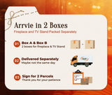 PRAISUN 70'' Fireplace TV Stand with 42'' Electric Fireplace, Farmhouse TV Stand for 65 75 Inch TV, Entertainment Center TV Console with 3 Drawers, Fluted Design, for Living Room, Distressed White