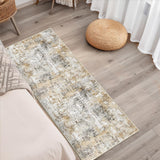 12x15 Area Rug for Living Room – Large Modern Neutral Abstract Thin Washable Carpet, Soft Low Pile Non-Slip Stain-Resistant for Bedroom Dining Room Home Office (Beige Grey)