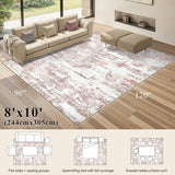 Area Rugs for Living Room: 12x15 Abstract Washable Rug Modern Neutral Large Soft Stain Resistant Non-Slip Backing Machine Table for Bedroom Dining Room Indoor Home Office Carpet - Gold Brown