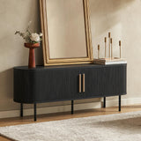 mopio Ensley TV Stand, Mid Century Modern for 55/60/65 inch TV, Farmhouse TV Stand, Entertainment Center with Storage, TV and Media Console for Living Room (Walnut, 59" Tall)