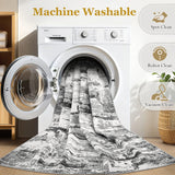 Area Rugs for Living Room: 12x15 Abstract Washable Rug Modern Neutral Large Soft Stain Resistant Non-Slip Backing Machine Table for Bedroom Dining Room Indoor Home Office Carpet - Gold Brown