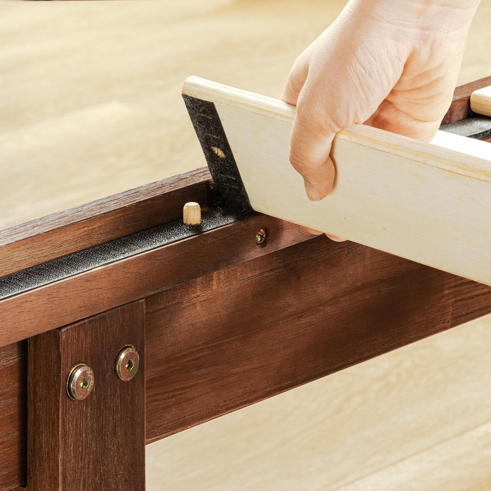 Mellow Naturalista Classic 12-Inch Solid Wood Platform Bed | Wooden Slats, No Box Spring Needed, Easy Assembly | Full, Espresso