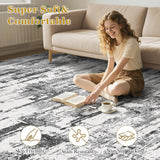 Area Rugs for Living Room: 12x15 Abstract Washable Rug Modern Neutral Large Soft Stain Resistant Non-Slip Backing Machine Table for Bedroom Dining Room Indoor Home Office Carpet - Gold Brown