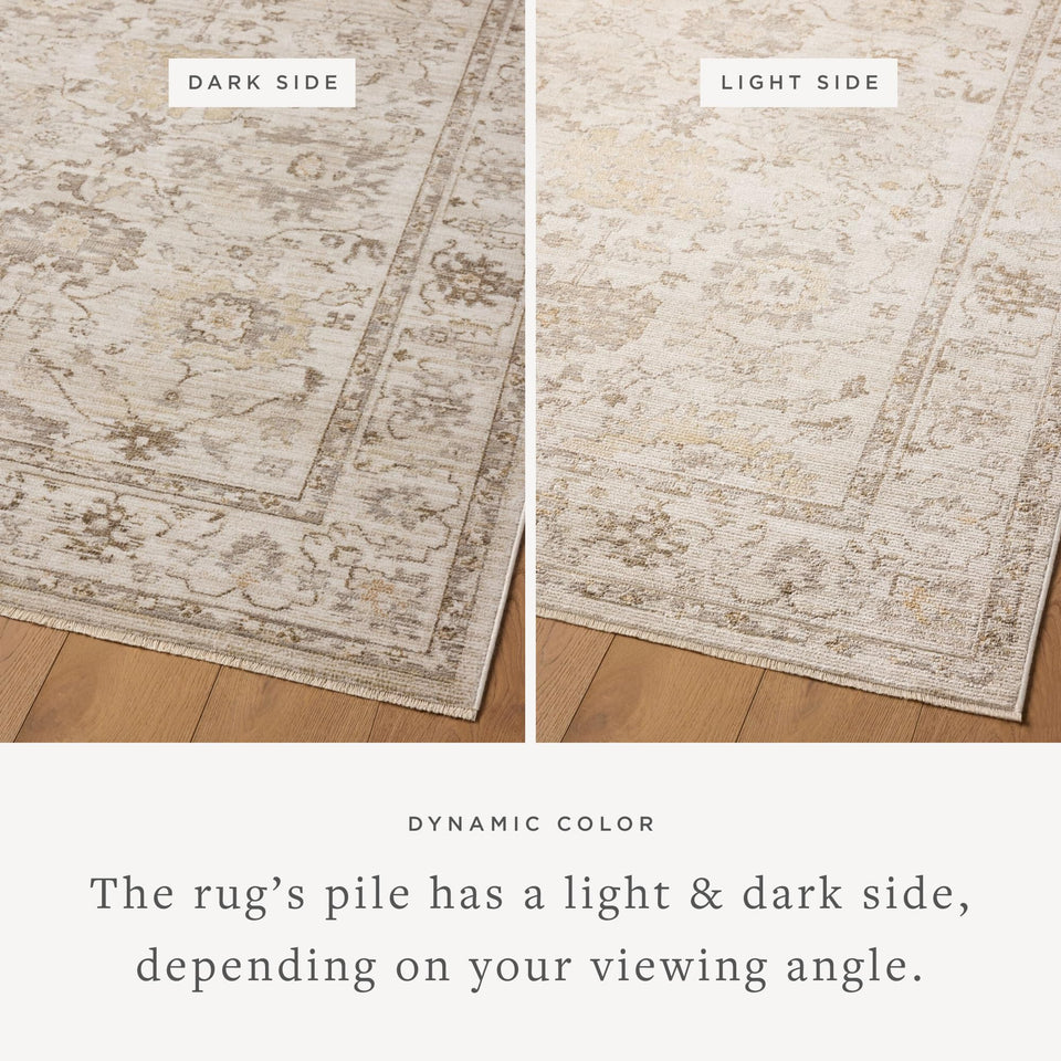 Loloi Magnolia Home by Joanna Gaines Pace Collection PAC-01 Natural/Stone 9'-6" x 12'-3" Area Rug