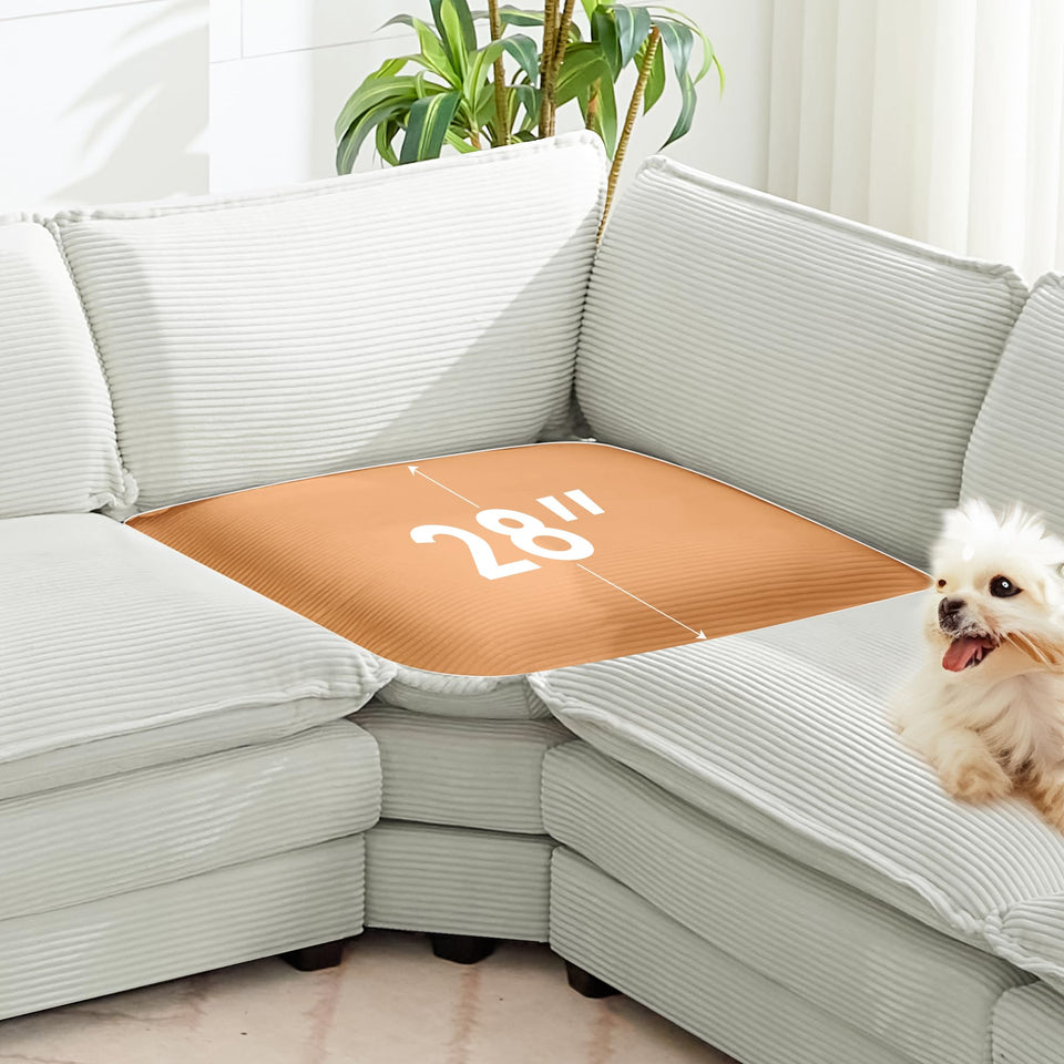 ROWHY 150'' Modular Sectional Sofa Cloud Couch, Corner Sofa Big Comfy Corduroy Oversized L Shaped Couch with 4 Pillows, Chaise, Ottoman, Deep Seat Couches for Living Room Office, Dark Grey