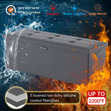 DocSafe Storage Ottoman with Lock,Fireproof Folding Ottoman Foot Rest Stool Storage Chest with Storage Safe for Important Documents,Waterproof 17 Inches Short Ottoman Foot Stool with Handles,Black