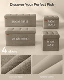 SONGMICS MAZIE Collection - 43 Inches Folding Storage Ottoman Bench, Ottoman Foot Rest, End of Bed Bench, Storage Chest, Load 660 lb, for Living Room, Bedroom, Entryway, Dark Gray ULSF77K