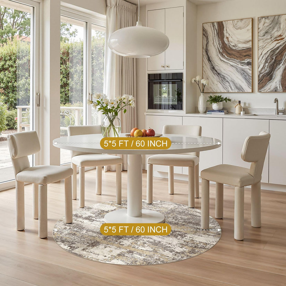 Area Rugs for Living Room: 12x15 Abstract Washable Rug Modern Neutral Large Soft Stain Resistant Non-Slip Backing Machine Table for Bedroom Dining Room Indoor Home Office Carpet - Gold Brown