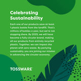 TOSSWARE POP 9oz Flute, Premium Quality, Recyclable, Unbreakable & Crystal Clear Plastic Champagne Glasses,Flute , 12 Count (Pack of 1)