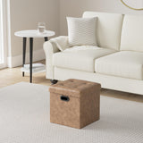 SONGMICS MAZIE Collection - 30 Inches Storage Ottoman Bench with Flipping Lid, Storage Chest Footstool, Load 660 lb, for Entryway, Living Room, Bedroom, Synthetic Leather, Black ULSF45BK