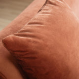 Acanva Luxury Modern Tight Curved Back Velvet Sofa, Minimalist Style Comfy Couch for Living Room Apartment, 3 Seater, Cream