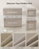 SONGMICS MAZIE Collection - 43 Inches Folding Storage Ottoman Bench, Ottoman with Storage, Foot Rest Stool, Load 660 lb, for Living Room, Synthetic Leather, Black ULSF701