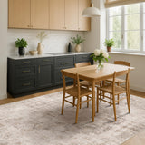 Neutral Living Room Rug - 10x14 Farmhouse Beige Brown Large Area Rug for Dining Room, Bedroom, Low Pile Lightweight Washable