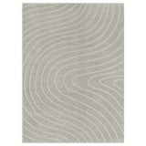 LUXE WEAVERS Modern Geometric Wave Cream 9x12 Area Rug