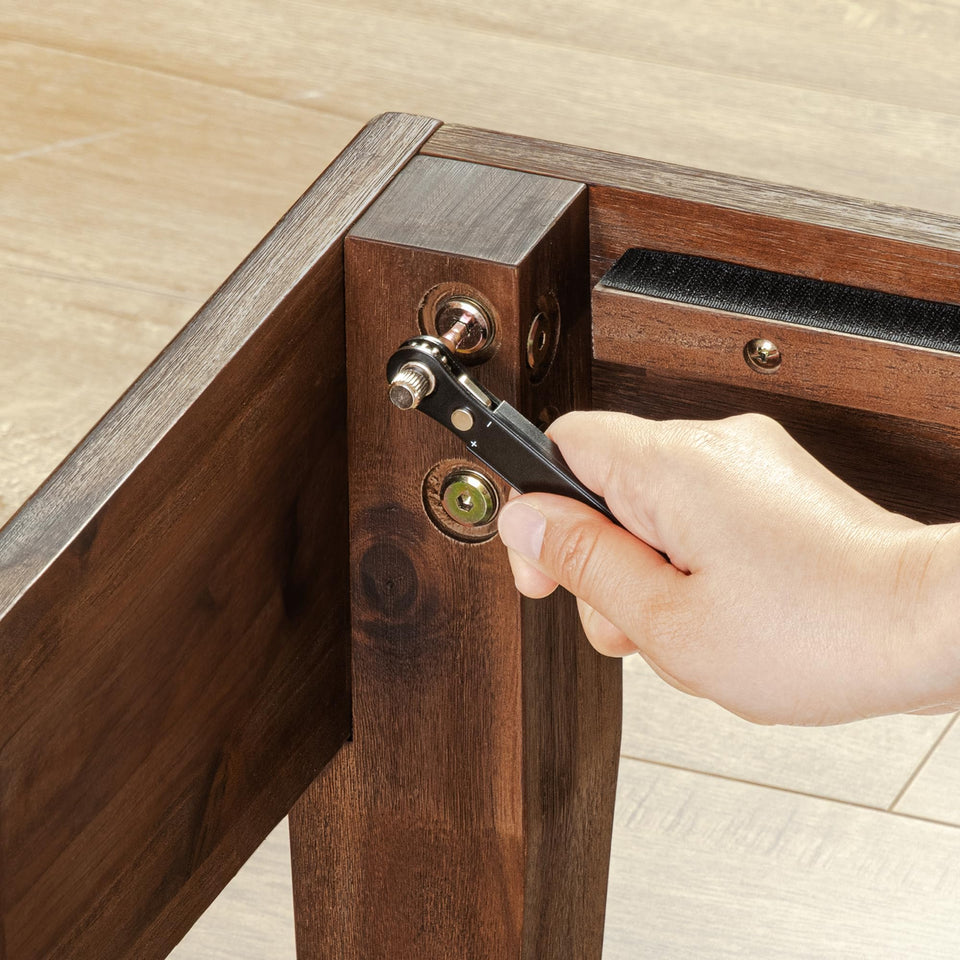 Mellow Naturalista Classic 12-Inch Solid Wood Platform Bed | Wooden Slats, No Box Spring Needed, Easy Assembly | Full, Espresso