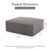 Boneless Sectional Cloud Couch Sofa for Living Room, 112" U-Shaped Modular Modern Lounge Sleeper Black Couches with Chaise, No Assemble, Cordury Compression Upholstered Sofas