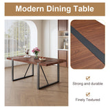 MUUOKY Dining Table Set for 4, Modern 55'' Wood Dinette Table Set for 4 with Fabric Dining Chairs,Table and Chairs Set of 4,Ideal for Kitchen Dining Room