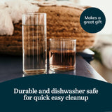 Libbey Ascent Tumbler and Rocks Drinking Glasses Set of 16, Glass Drinking Glasses with Curvature, Versatile Glassware Set for Parties and More