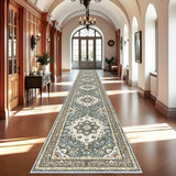 TOPRUUG Washable Oriental Area Rug - 12x15 Rugs for Living Room Soft Carpet for Bedroom Waterproof Floral Distressed Indoor Stain Resistant Non-Shedding Floor Carpets (Green, 12x15)