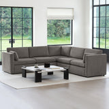 CHITA Oversized Modular Sectional Sofa, FSC Certified L Shaped Sectional Couches for Living Room, 112 inch Width,4 Seat Modular Sofa with Storage Ottoman, Linen