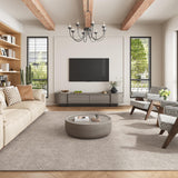 UKAOCAI 86.61'' Tambour TV Stand for 55-85 Inch, Modern Entertainment Center with Large Storage Cabinet & Open Shelves, TV Console with Sliding Doors for Living Room, Bedroom, Natural