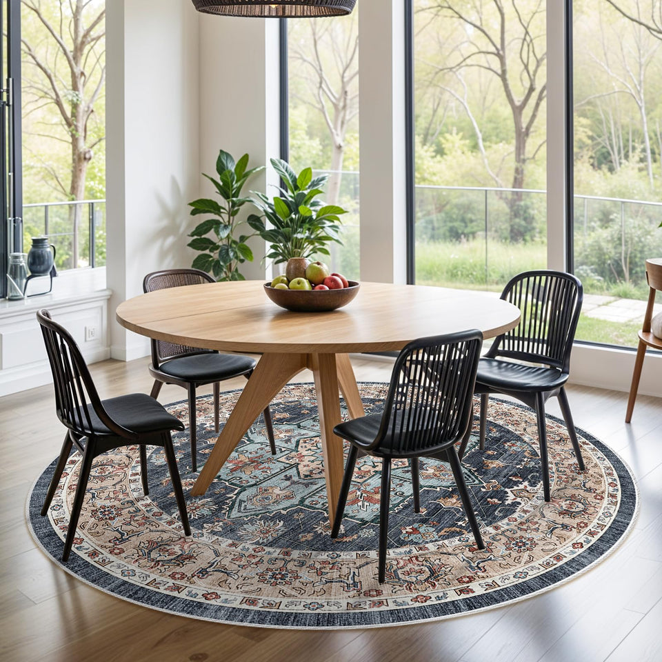 TOPRUUG Washable Oriental Area Rug - 12x15 Rugs for Living Room Soft Carpet for Bedroom Waterproof Floral Distressed Indoor Stain Resistant Non-Shedding Floor Carpets (Green, 12x15)