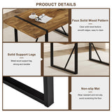 MUUOKY Dining Table Set for 4, Modern 55'' Wood Dinette Table Set for 4 with Fabric Dining Chairs,Table and Chairs Set of 4,Ideal for Kitchen Dining Room