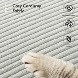 ROWHY 150'' Modular Sectional Sofa Cloud Couch, Corner Sofa Big Comfy Corduroy Oversized L Shaped Couch with 4 Pillows, Chaise, Ottoman, Deep Seat Couches for Living Room Office, Dark Grey