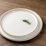 GBHOME Ceramic Dinnerware Sets for 8, 24 Pieces Stoneware Plates and Bowls Sets, Scratch Resistant Dishes, Dishwasher & Microwave Safe, Reactive Glaze-Green Wheat