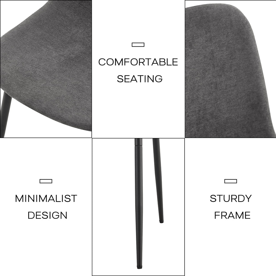 MUUOKY Dining Table Set for 4, Modern 55'' Wood Dinette Table Set for 4 with Fabric Dining Chairs,Table and Chairs Set of 4,Ideal for Kitchen Dining Room