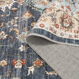 TOPRUUG Washable Oriental Area Rug - 12x15 Rugs for Living Room Soft Carpet for Bedroom Waterproof Floral Distressed Indoor Stain Resistant Non-Shedding Floor Carpets (Green, 12x15)